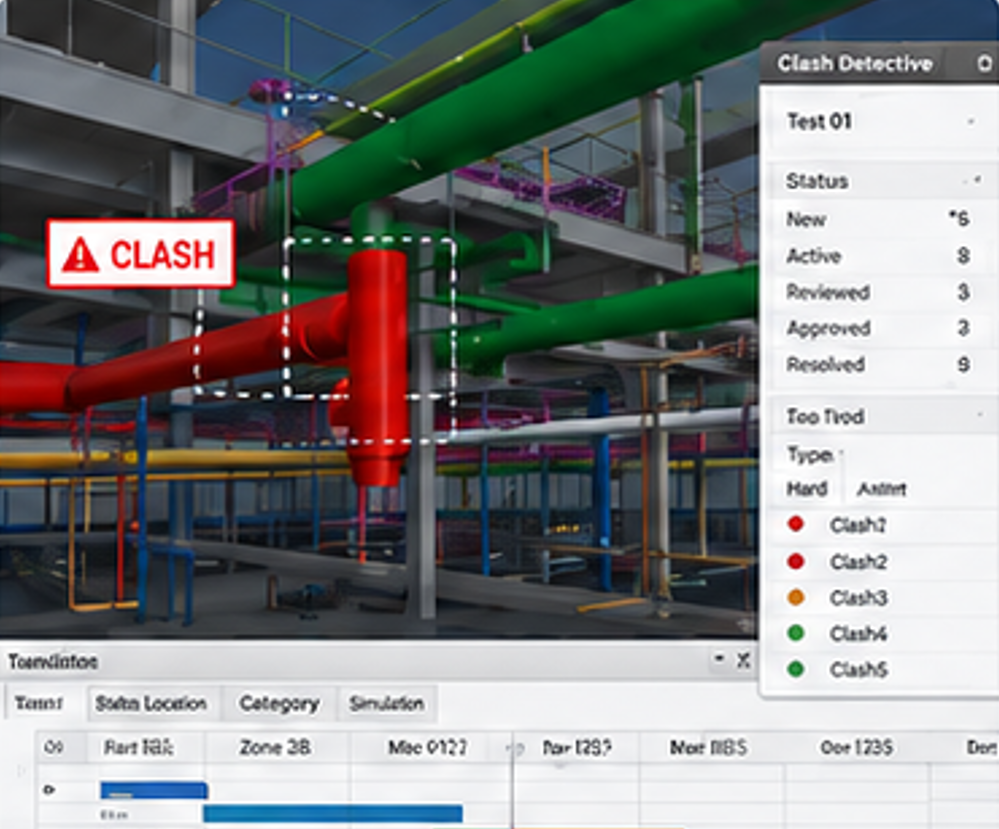 Identify conflicts earlier and simulate the sequence of work to reduce risk in the field.