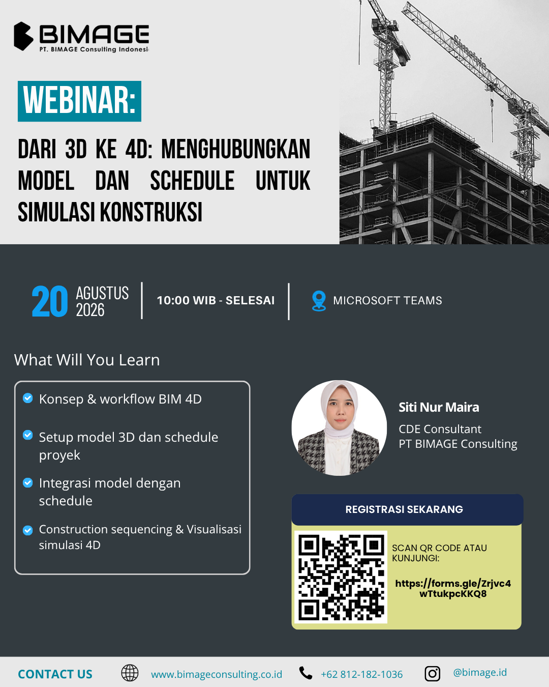 Dari 3D ke 4D: Menghubungkan Model dan Schedule untuk Simulasi Konstruksi