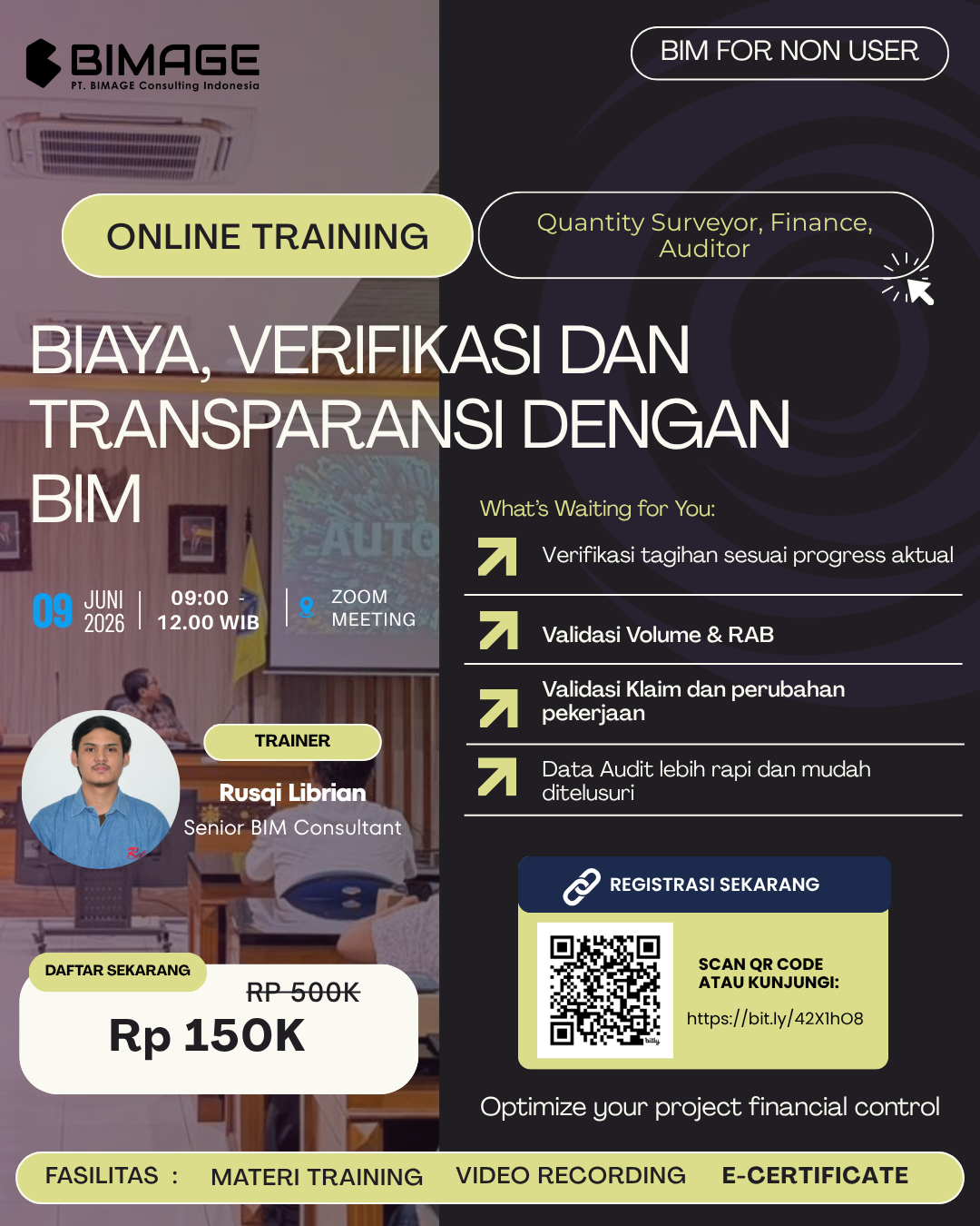 Training: BIAYA, VERIFIKASI DAN TRANSPARANSI DENGAN BIM
