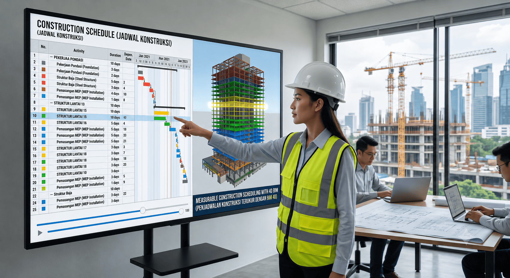 Construction Scheduling: Cara BIM 4D Membuat Jadwal Lebih Terukur